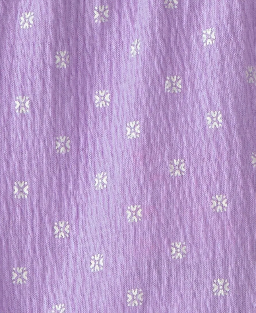 Детский комплект из топа и шорт с рюшами, с цветочным принтом Carter's, Purple Ivory — фото 3