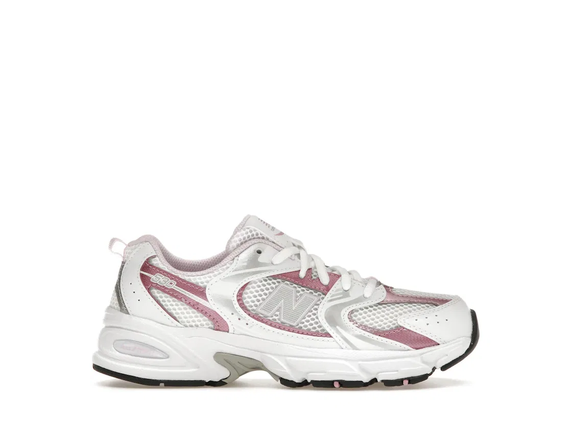 Детские кроссовки для девочек с перфорацией New Balance 530, White/Pink Sugar