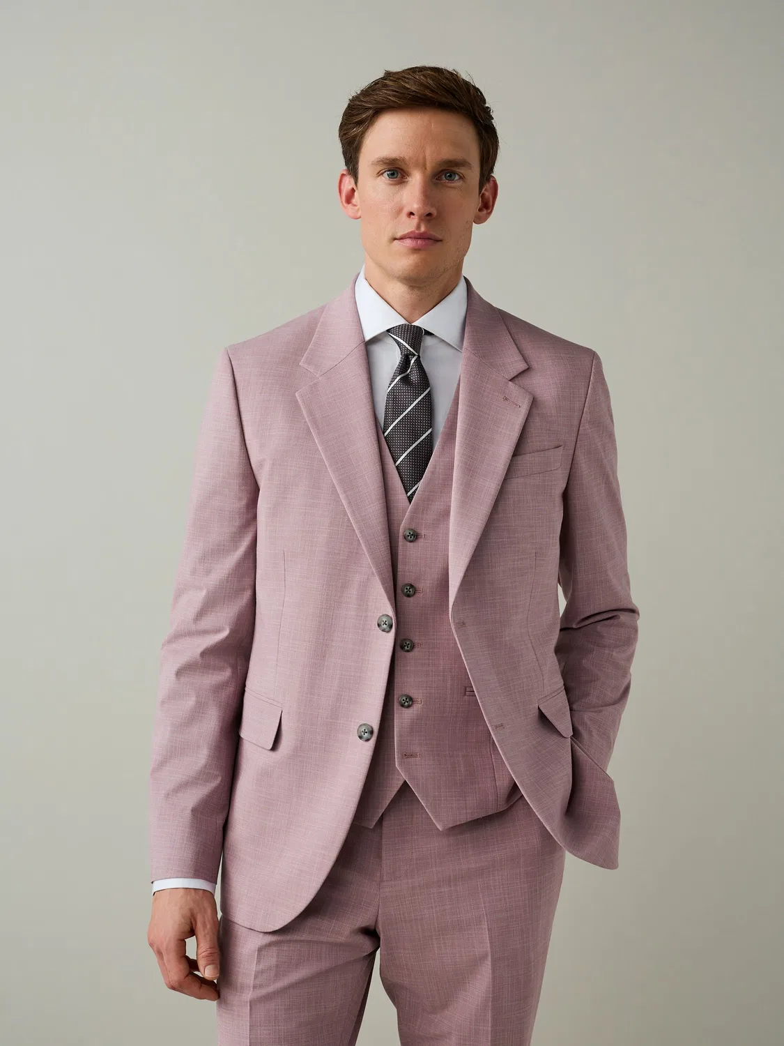 Пиджак Slim Fit Motionflex Next, розовый — фото 2