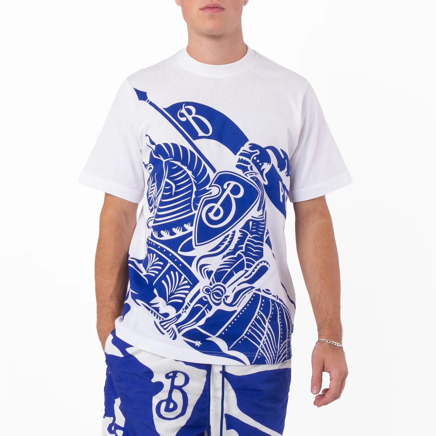 Футболка хлопковая с принтом EKD Print Cotton T-shirt Burberry, Knight Ip Pattern