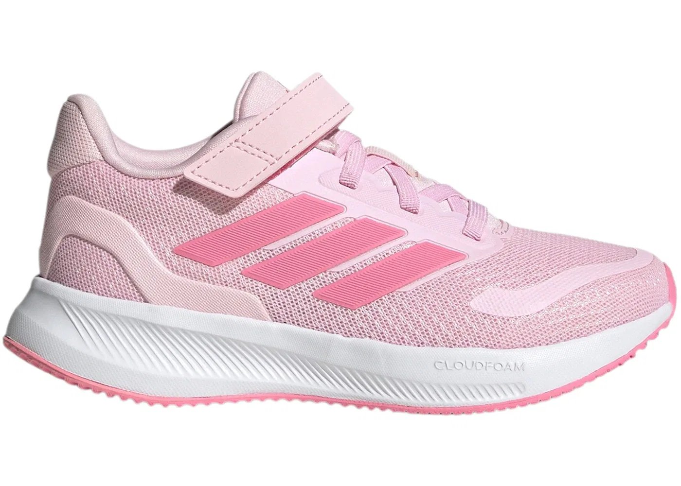 Детские кроссовки с длинным шнурком Adidas Runfalcon 5, Clear Pink/Bliss Pink/Clear Pink