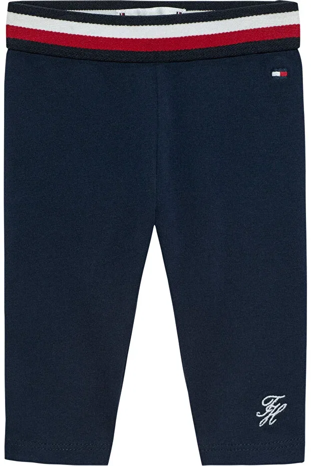 Детские леггинсы для девочек с полосками Tommy Hilfiger, Navy Blue