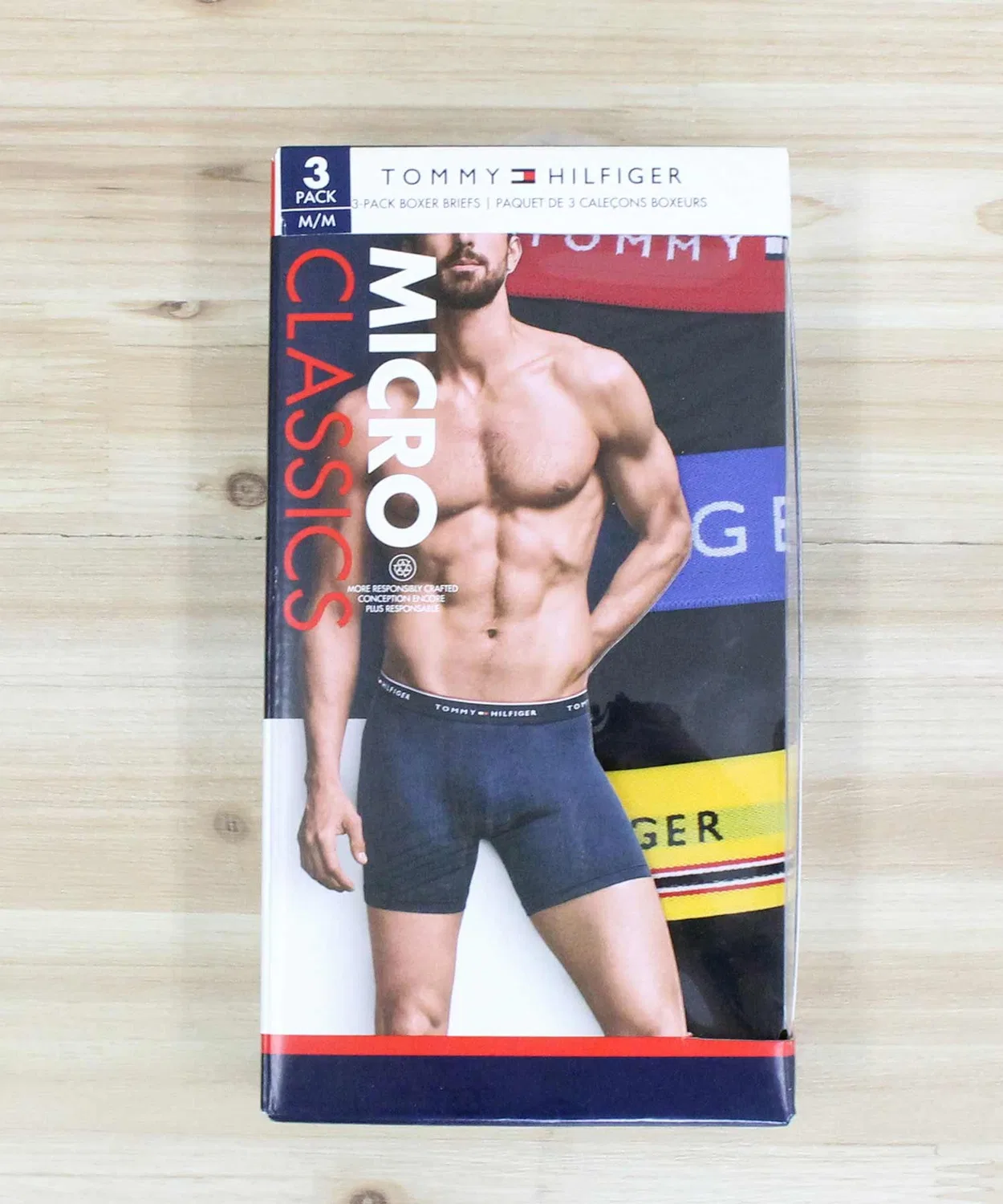 Мужские боксеры с цветной резинкой, комплект из 3 шт, BOXER BRIEF 3PK TOMMY HILFIGER, Black — фото 2