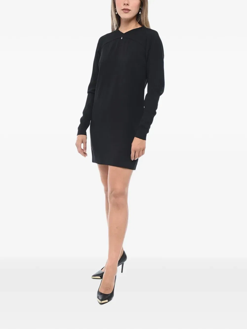 Платье Dsquared2 x night is young мини с длинными рукавами, черный — фото 2