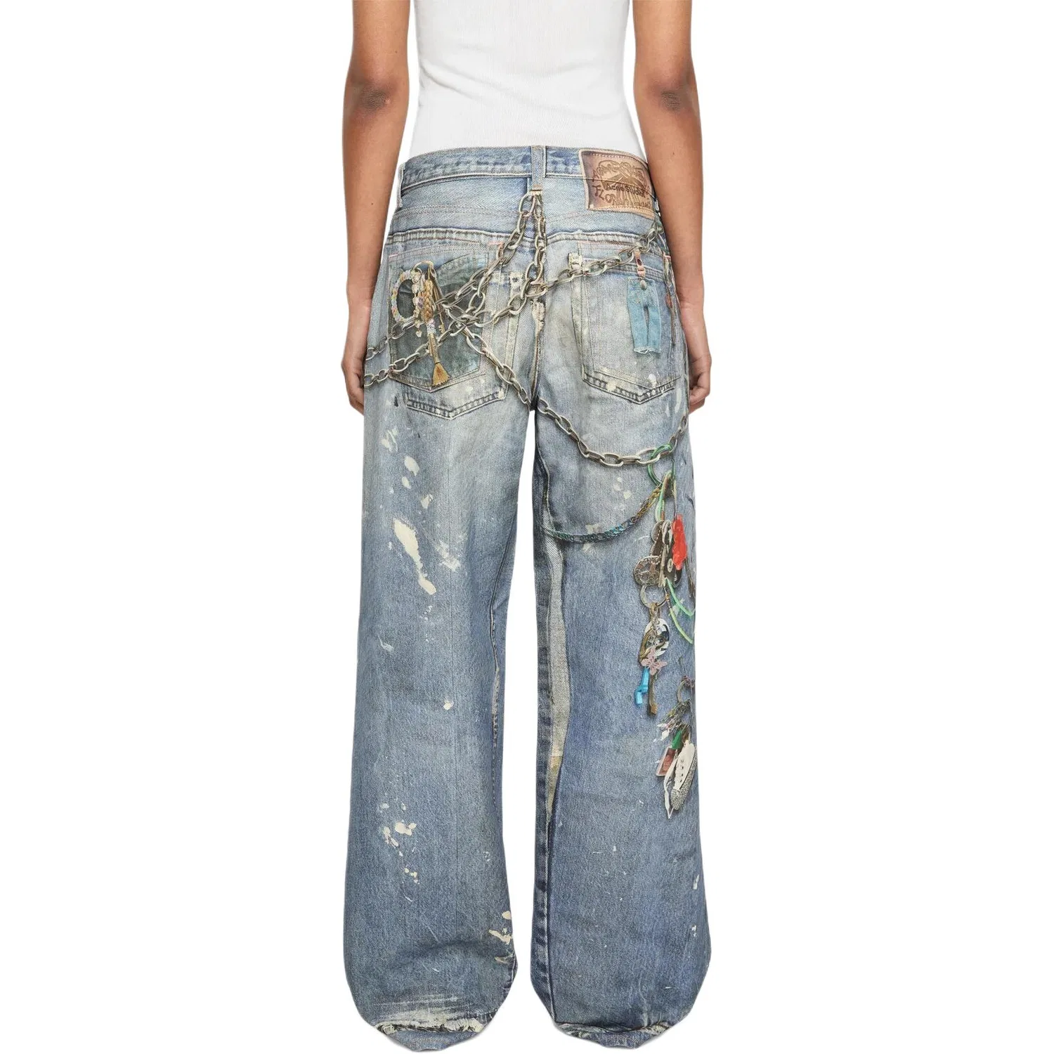 Джинсы свободного кроя, Wide Leg, Acne Studios, Medium Blue — фото 4