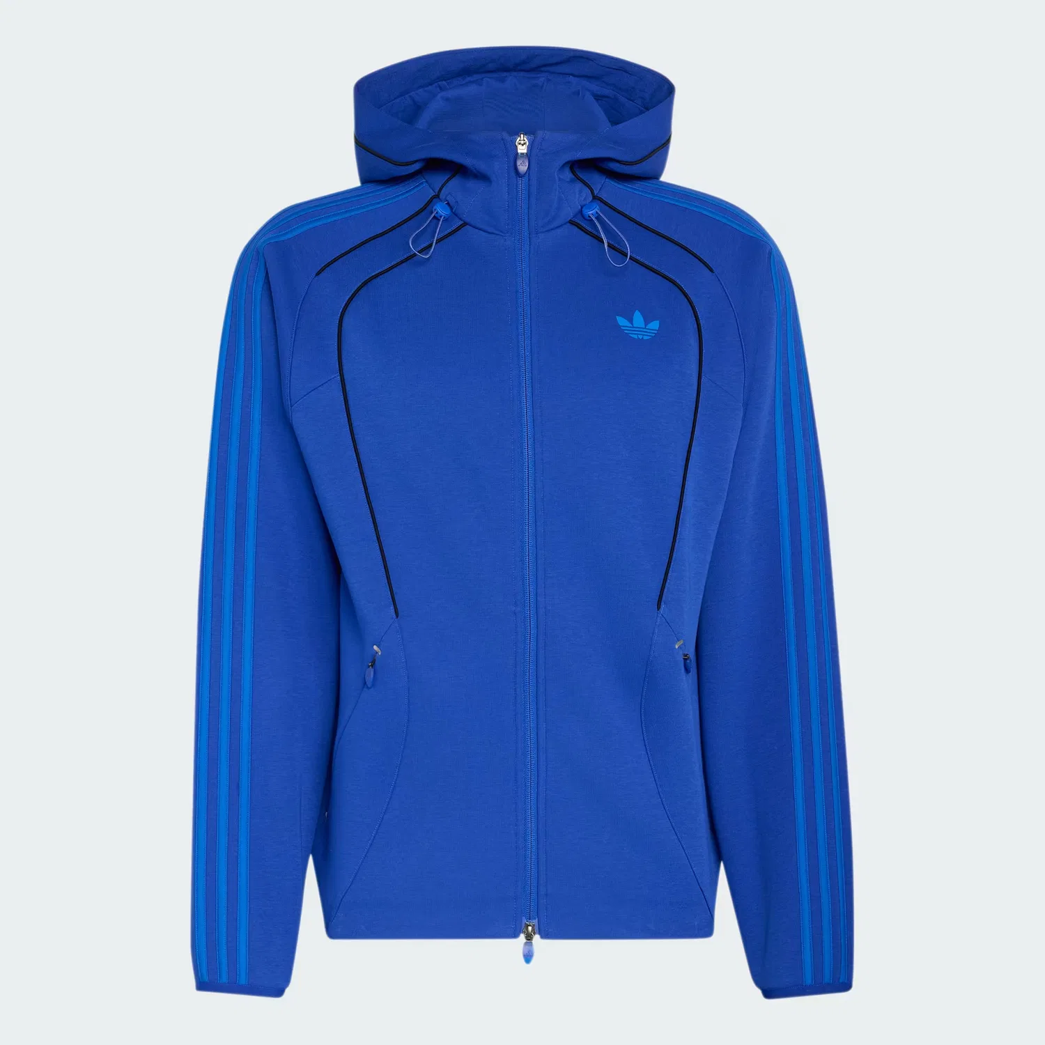 Мужское худи на молнии с рельефными линиями Spacer Teamgeist 26 Cutline Adidas Originals, ярко-синий — фото 4
