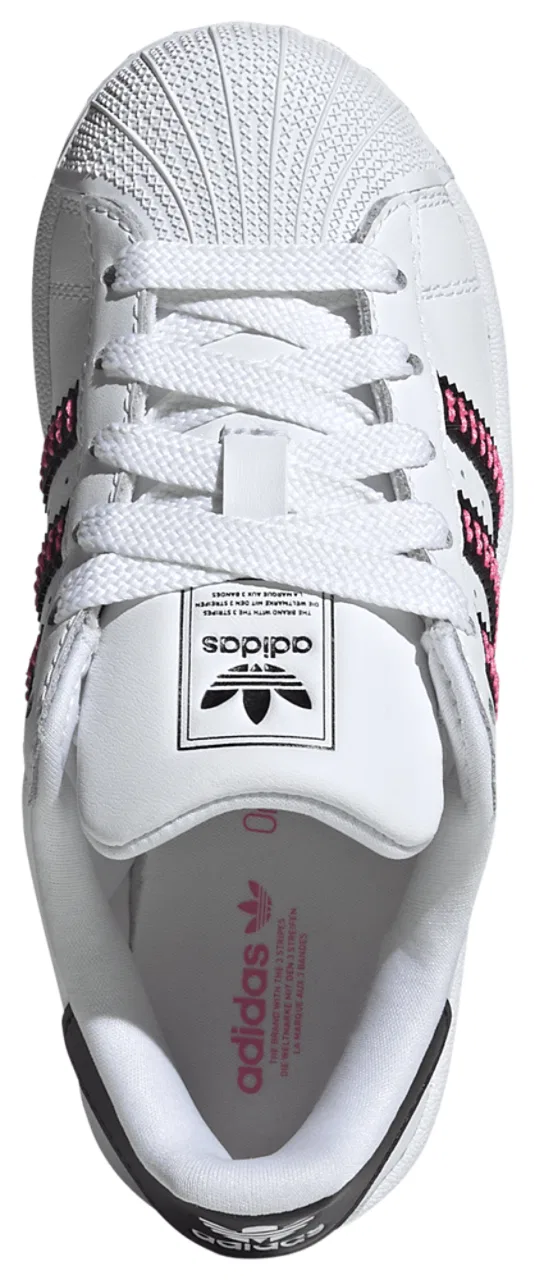 Кроссовки для мальчиков Superstar Adidas, цвет Ftwr White/Core Black/Lucid Pink — фото 4