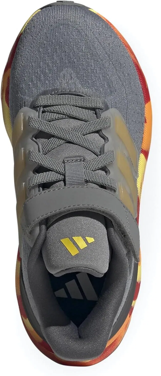 Детские кроссовки для бега Ultrabounce 5 Elastic Lace adidas, Grey/Utility Yellow/Grey — фото 2