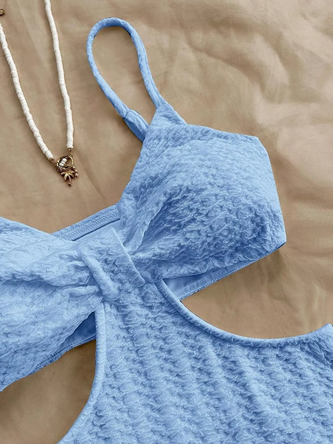 Женское миди платье с асимметричным вырезом Blue — фото 3