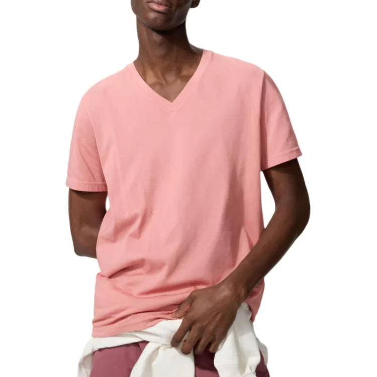Детская футболка с V-образным вырезом Pink UNIQLO — фото 3