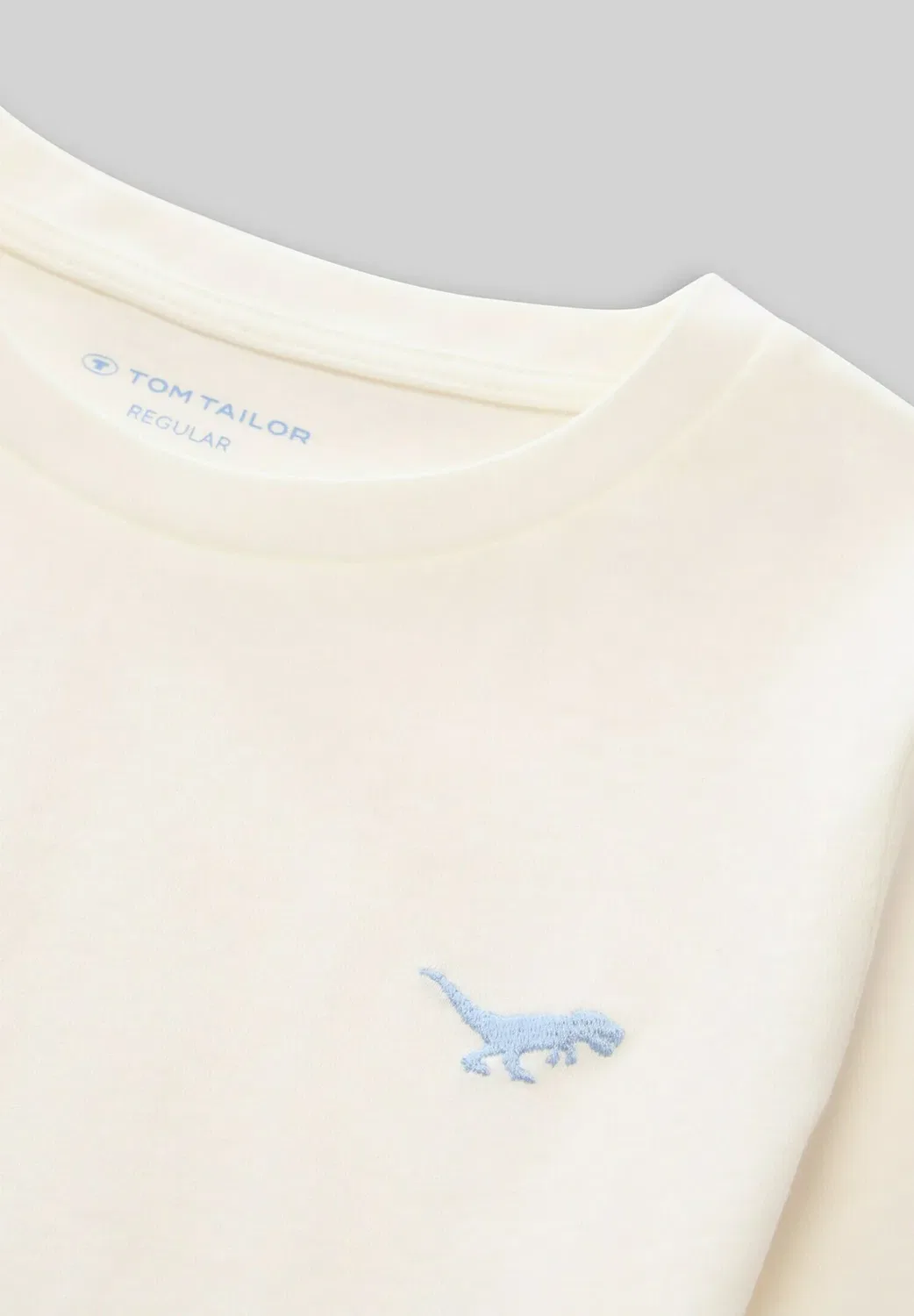 Простая футболка Tom Tailor, Wool White — фото 3