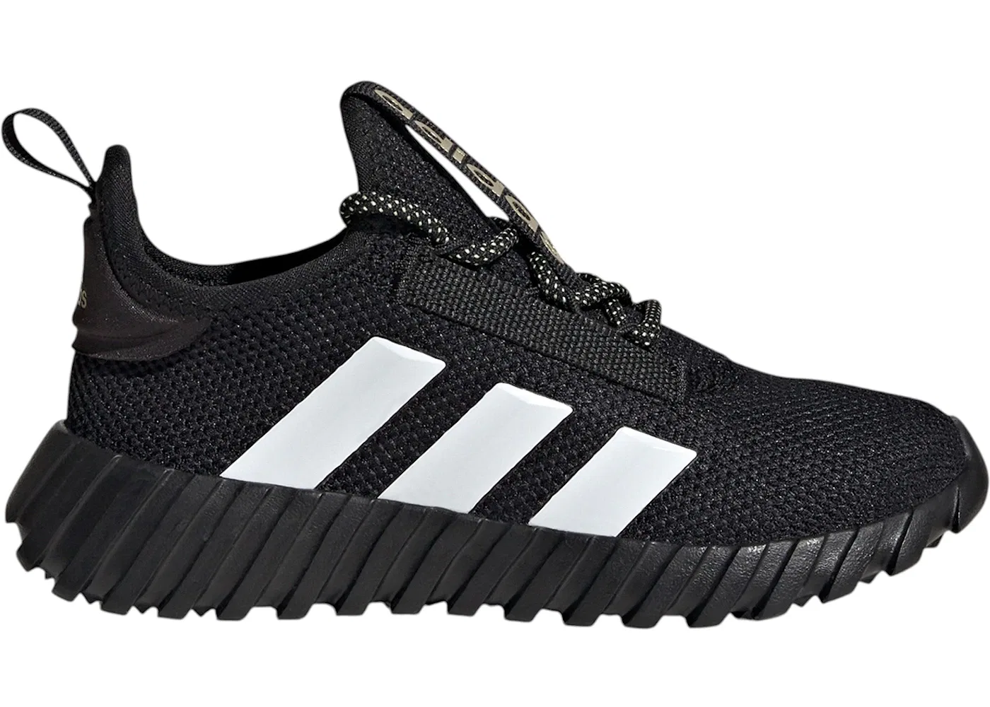 Детские кроссовки с сетчатым верхом Kaptir Flow Adidas, Core Black/Gold Metallic/Cloud White