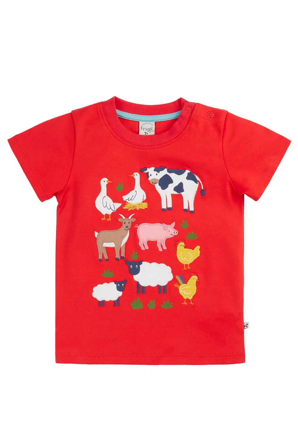 Детская футболка с аппликацией Little Creature Frugi, Red