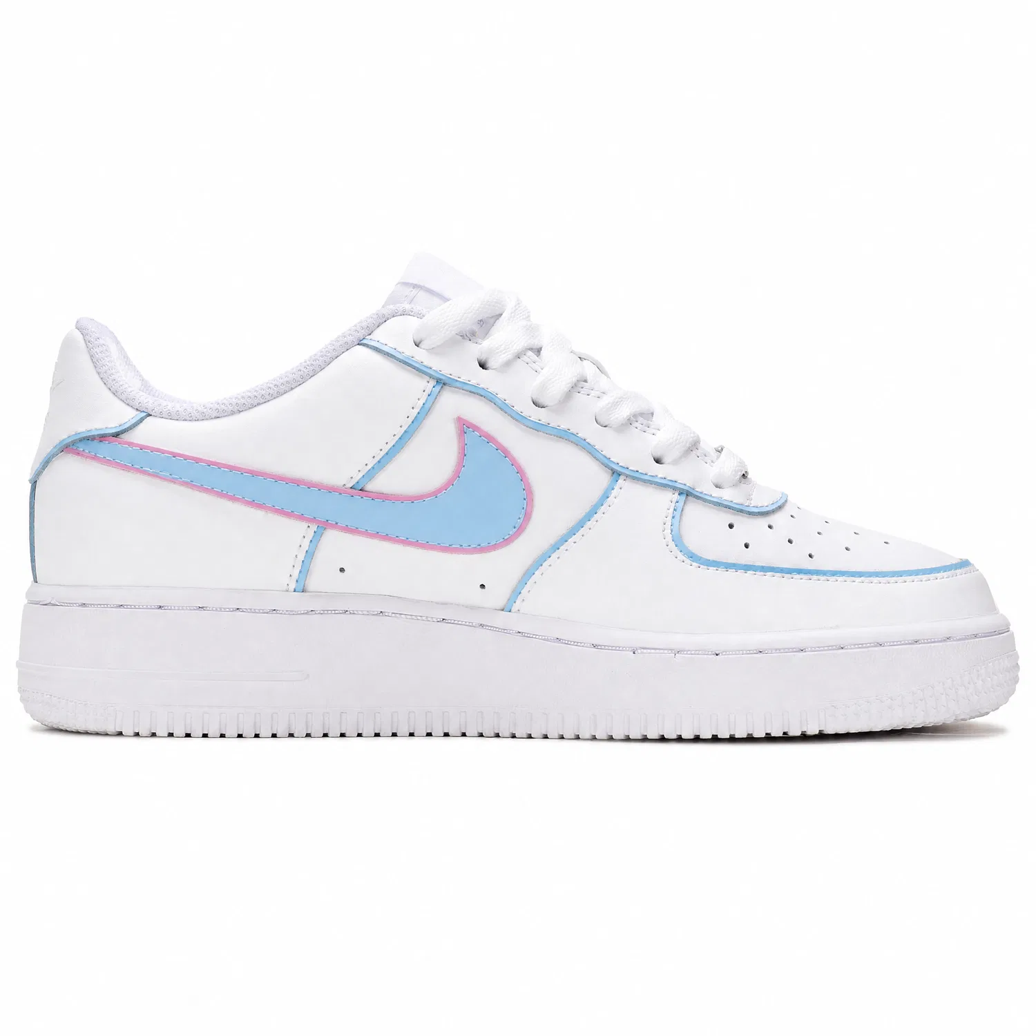 Детские кроссовки для скейтбординга с принтом Air Force 1, Nike, Pink White — фото 3