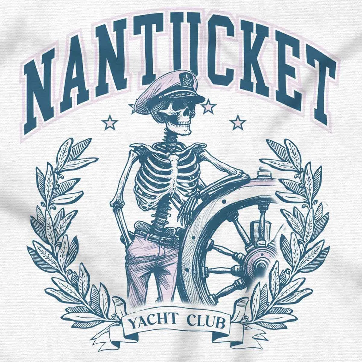 Детский боди-комбинезон с коротким рукавом Nantucket Yacht Club Skeleton Captain Brisco Brands, White — фото 2