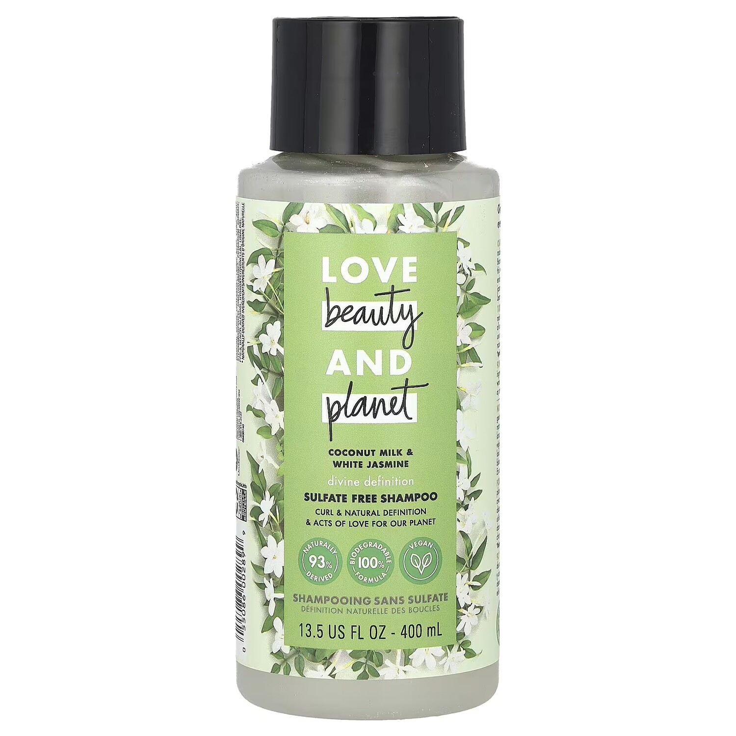 

Love Beauty and Planet Шампунь без сульфатов с кокосовым молоком и белым жасмином, 13,5 жидких унций (400 мл)