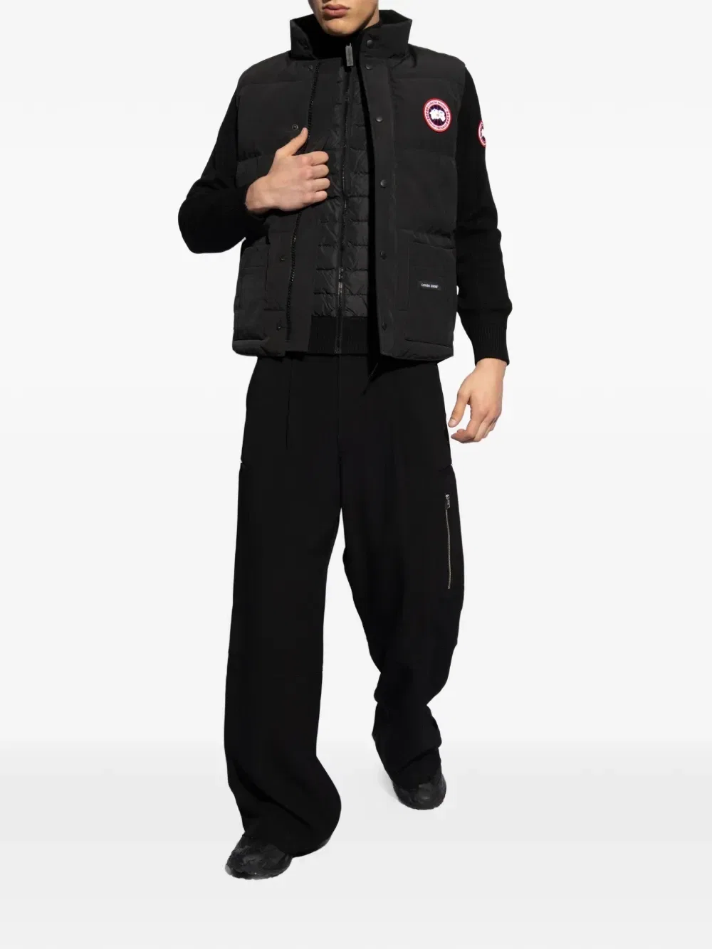 Свитер Hybridge со стегаными вставками Canada Goose, черный — фото 2