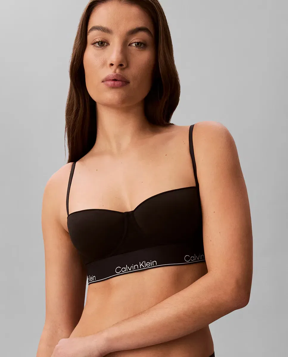Женский бюстгальтер балконет с формованными чашками Calvin Klein, Negro