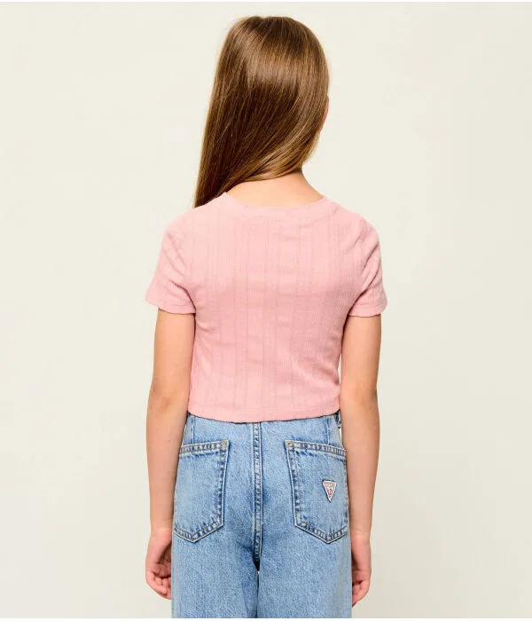 Детская футболка для девочек хлопковая Cropped Fit Polo Ralph Lauren, Rosa — фото 3