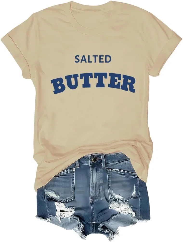 Футболка с принтом Salted Butter, Khaki