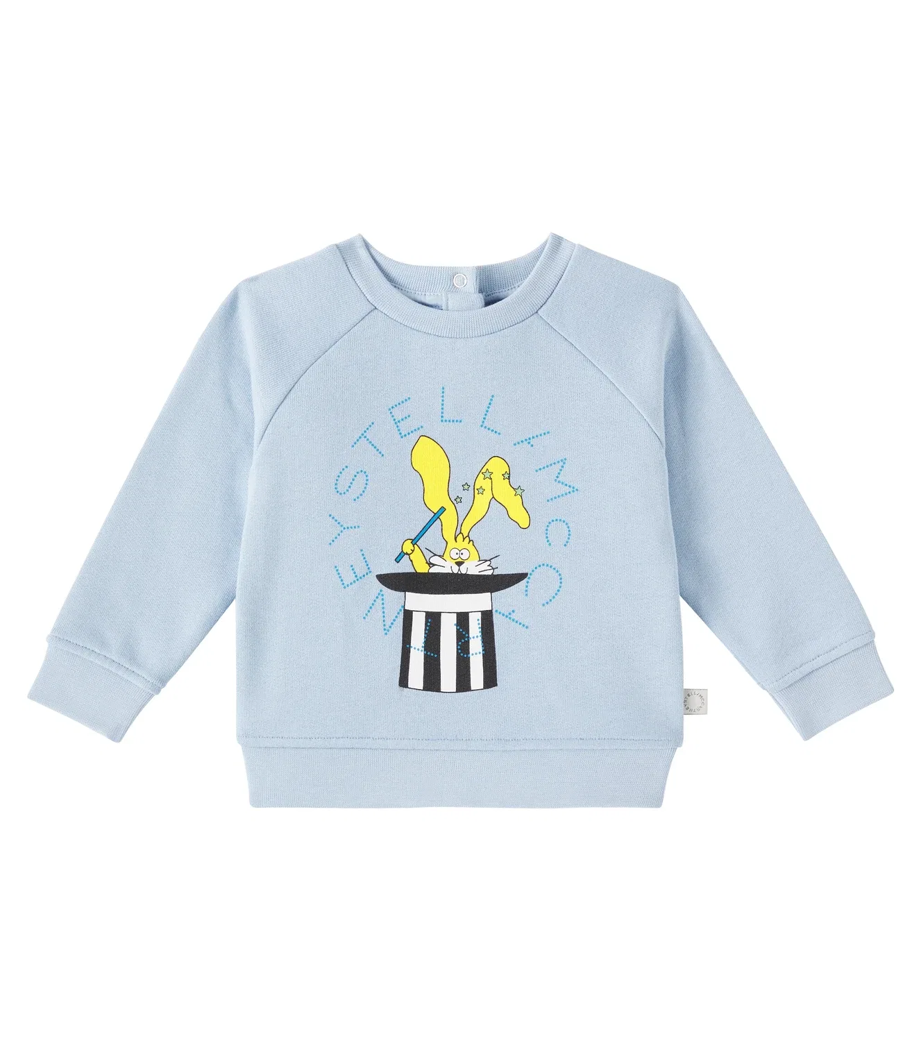 Детская толстовка из хлопка с принтом Stella Mccartney Kids, синий