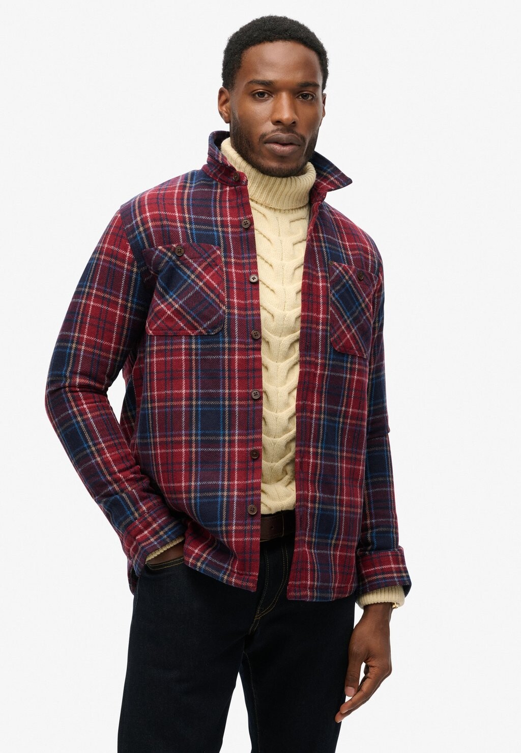 

Легкая куртка MERCHANT STORE QUILTED OVER Superdry, красный