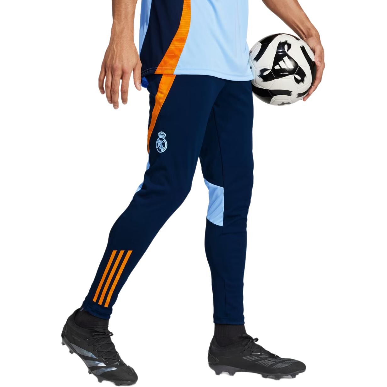 Трикотажные спортивные штаны Real Madrid CF мужские синие Adidas, синий — фото 4