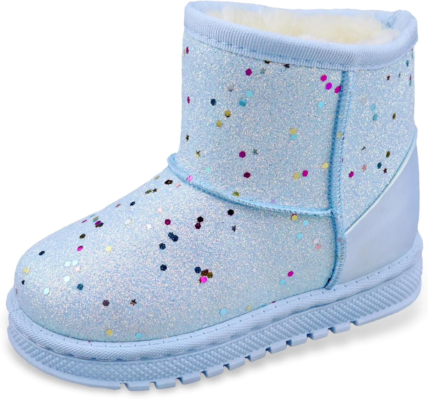 Детские сапоги для девочек с блестками и пайетками Snow Boots Elcssuy, Shiny Blue