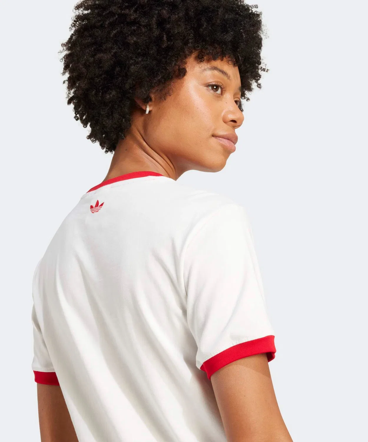 Женская футболка с кружевным принтом Retro Lions Regular Adidas Originals, White — фото 4