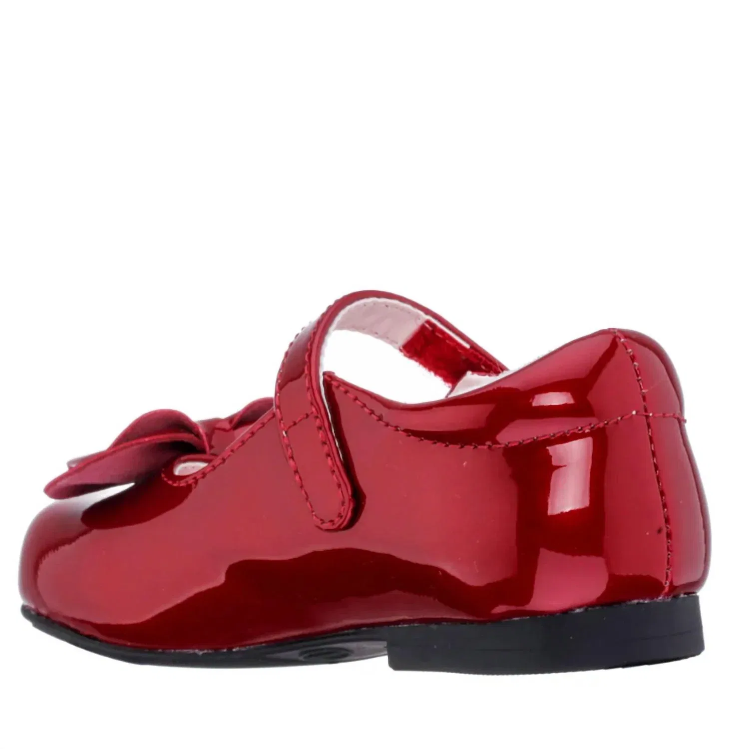Детские туфли для девочек с бантом Krista Nina, Red Patent — фото 2