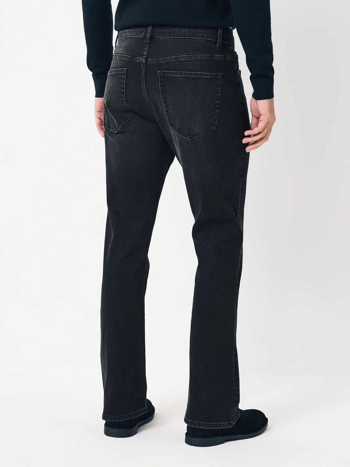 Джинсы буткат классические stretch, Washed Black Next — фото 4