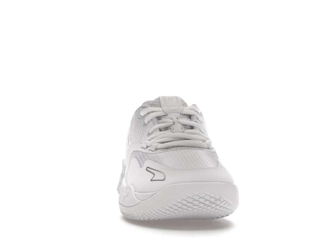 Детские баскетбольные кроссовки с высокой посадкой Puma LaMelo Ball MB.01 Puma White/Silver — фото 2