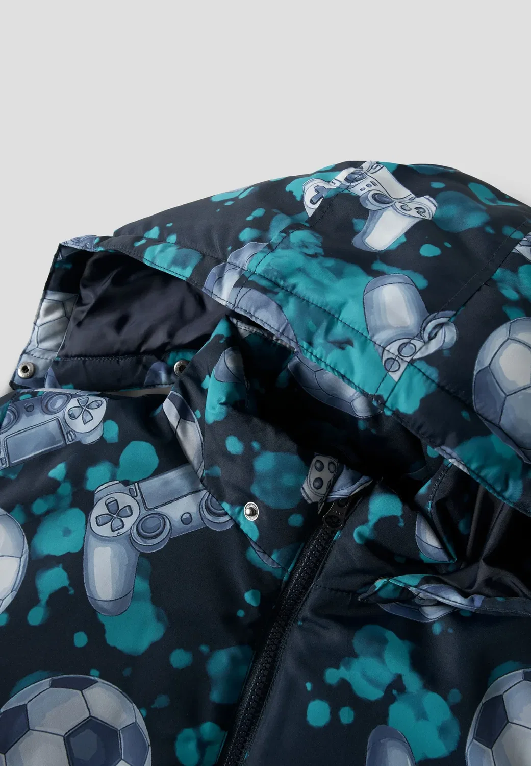Nkmmax jacket pa aop noos - light jacket Name It, Dark Sapphire Aop Sporty Splash — фото 3