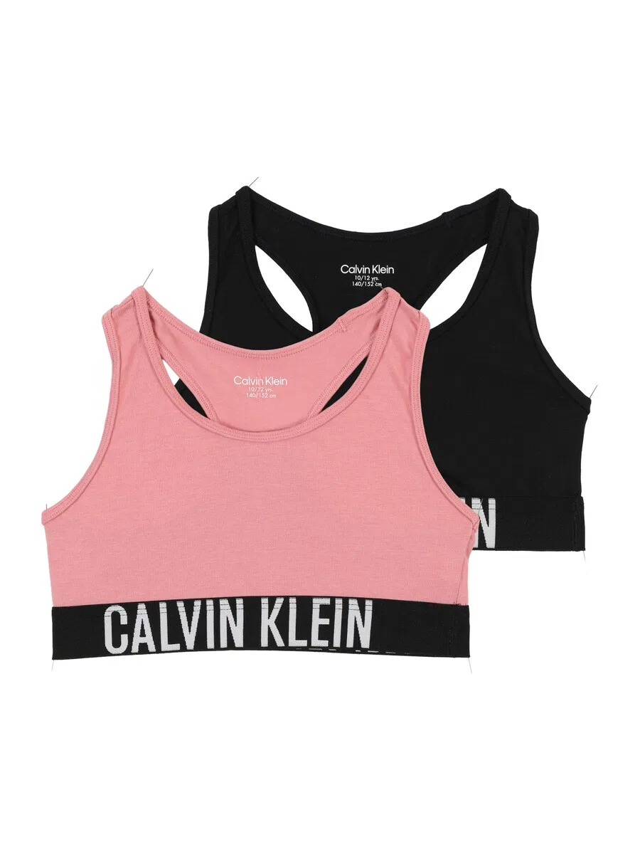 Бюстгальтер-футболка 'Intense Power' в розовом и черном цветах Calvin Klein Underwear