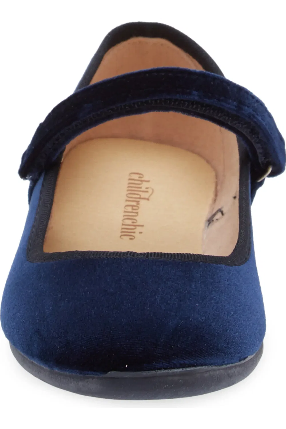 Детские туфли балетки на регулируемом ремешке Cassie Childrenchic, темно синий — фото 4
