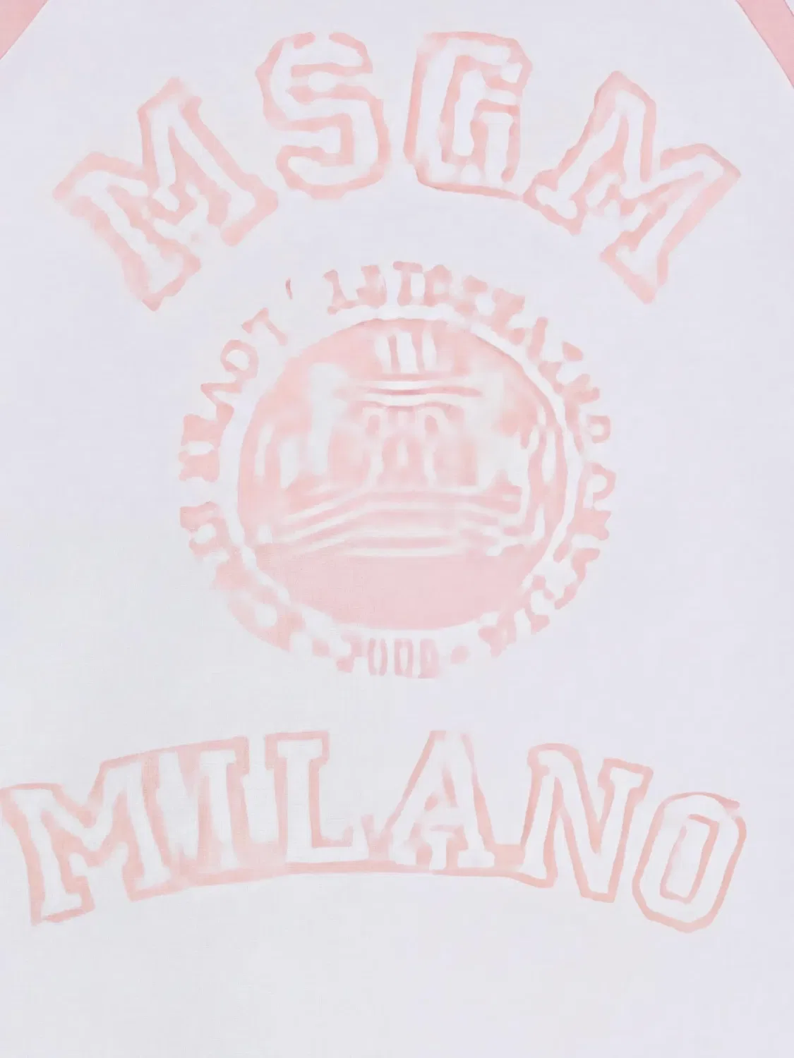 Футболка с рукавами реглан и логотипом Msgm Kids, белый — фото 3