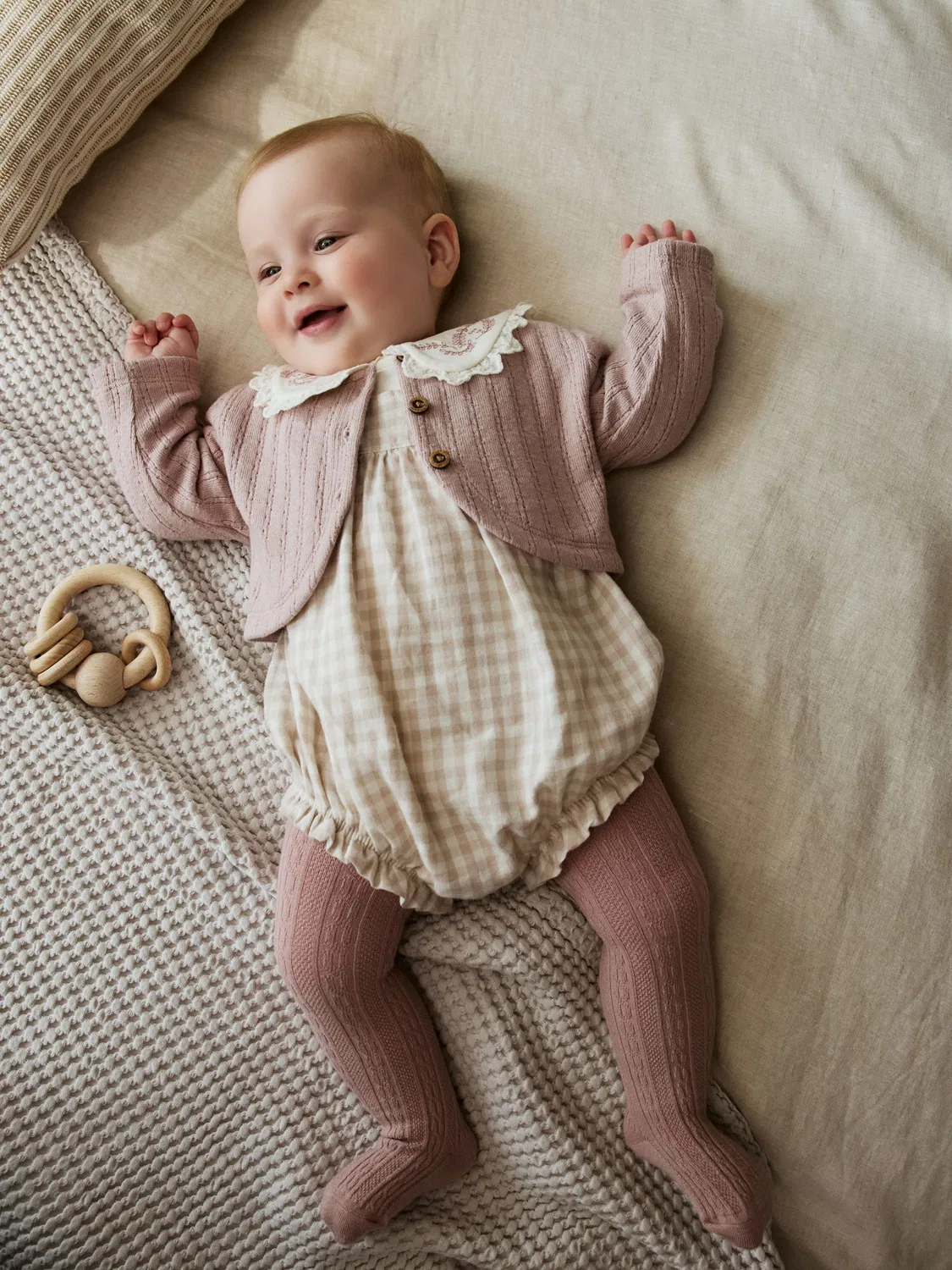 Комплект одежды для новорожденных Bubble Romper, 4 предмета Next, розовый — фото 3