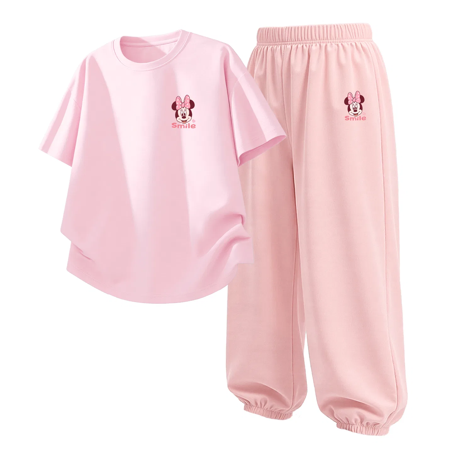 Детский спортивный костюм Casual Sportswear 2 Piece Set Disney, Di Smile Nii K Pearl Powder+Di Smile Nii K Soft Pink