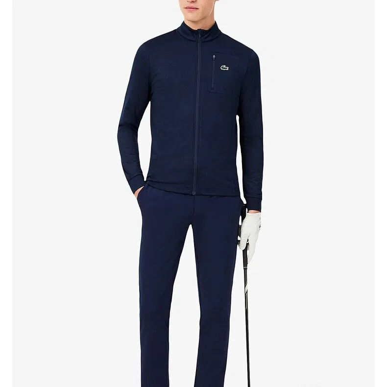 Мужская футболка для гольфа с воротником-стойкой LACOSTE, Navy Blue — фото 3