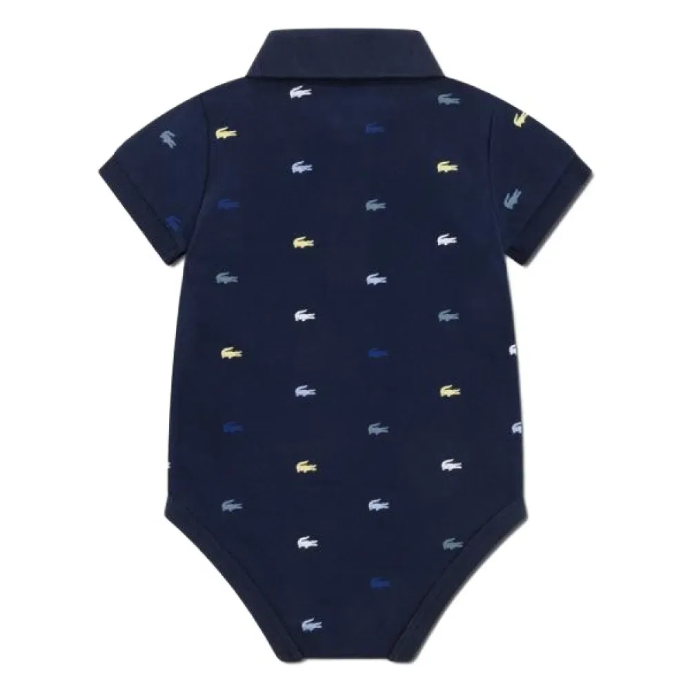 Боди с коротким рукавом Lacoste Kids, синий — фото 2