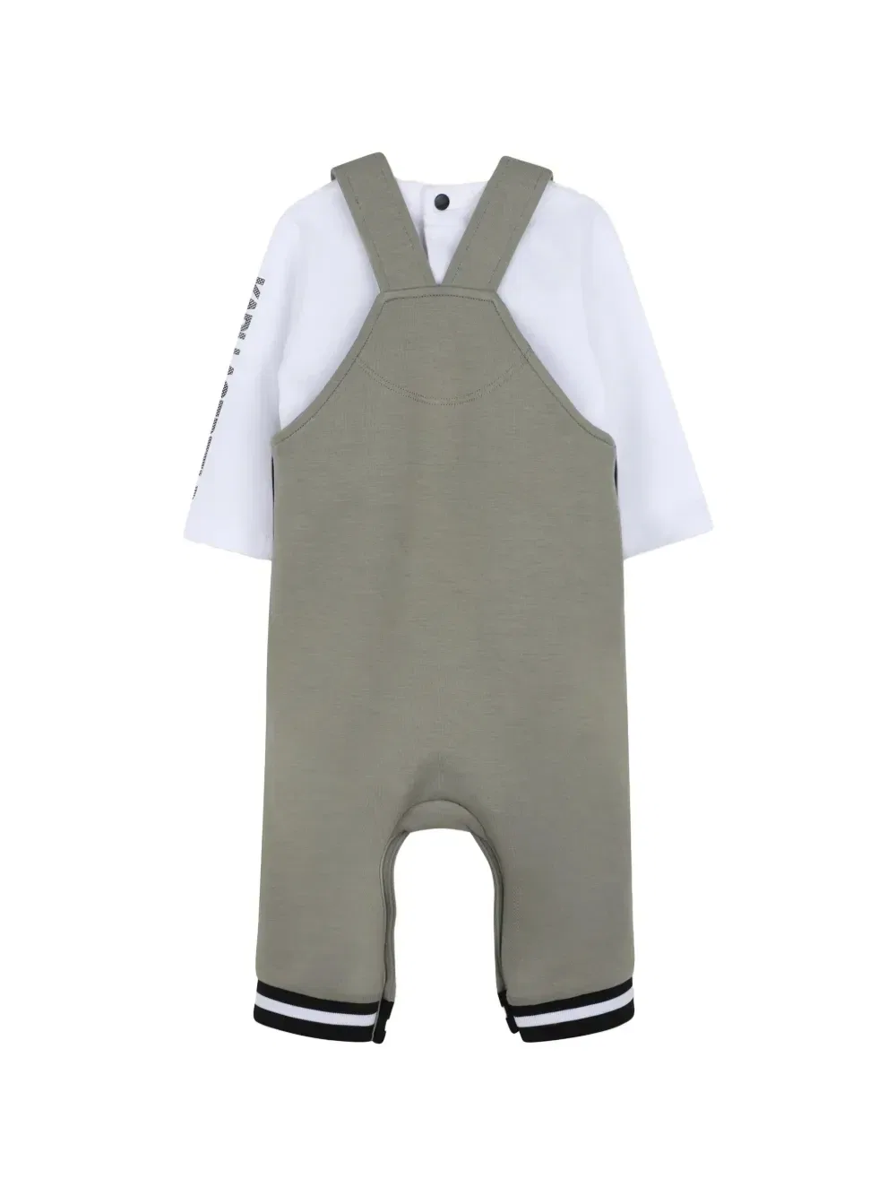 Комплект из топа и комбинезона с логотипом Karl Lagerfeld Kids, белый — фото 2