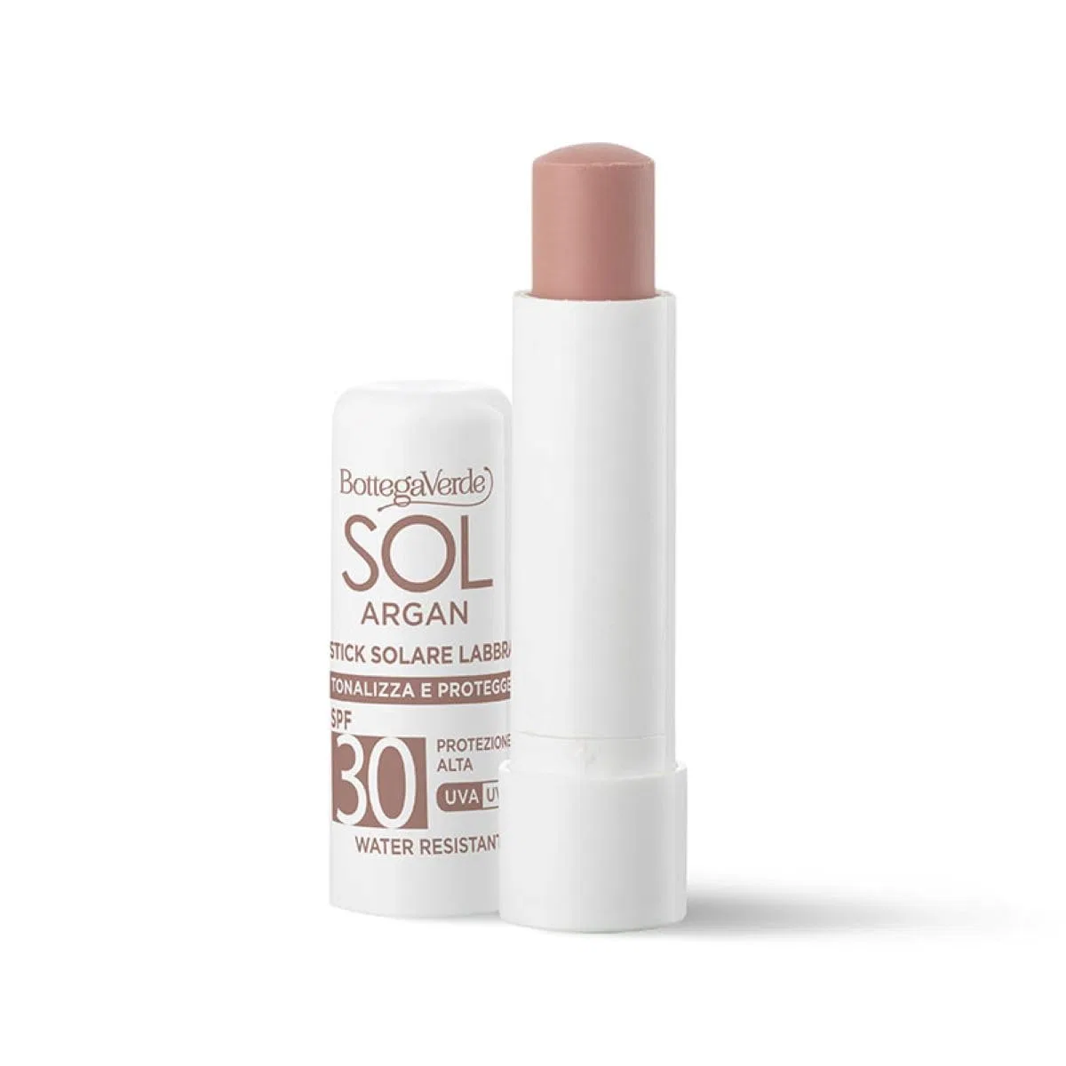 Солнцезащитный стик для губ SOL Argan Sun Clip Pen SPF 30, 5 мл, розовый Bottega Verde