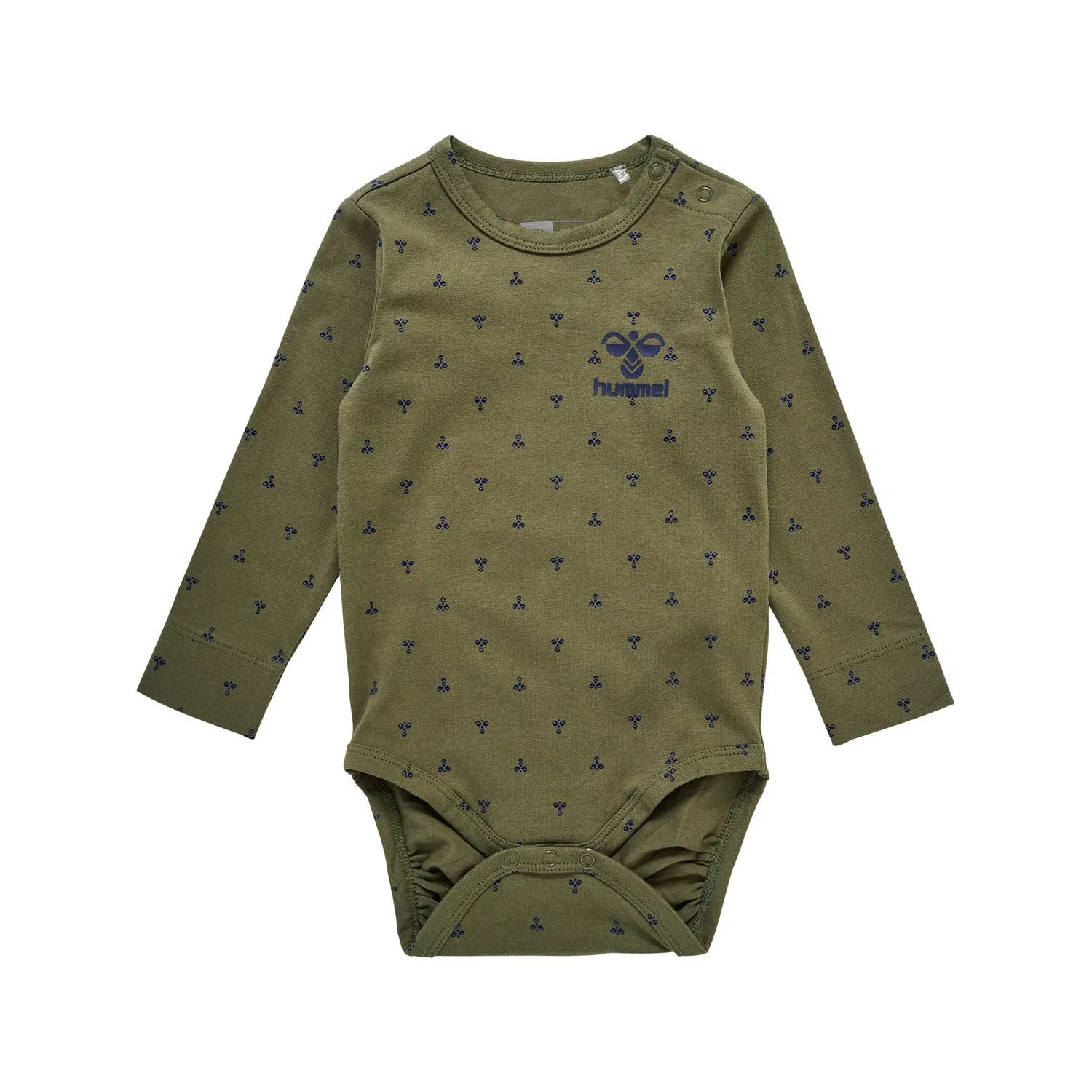 Детский боди для мальчиков с принтом Beesy Hummel, Green Dark Olive