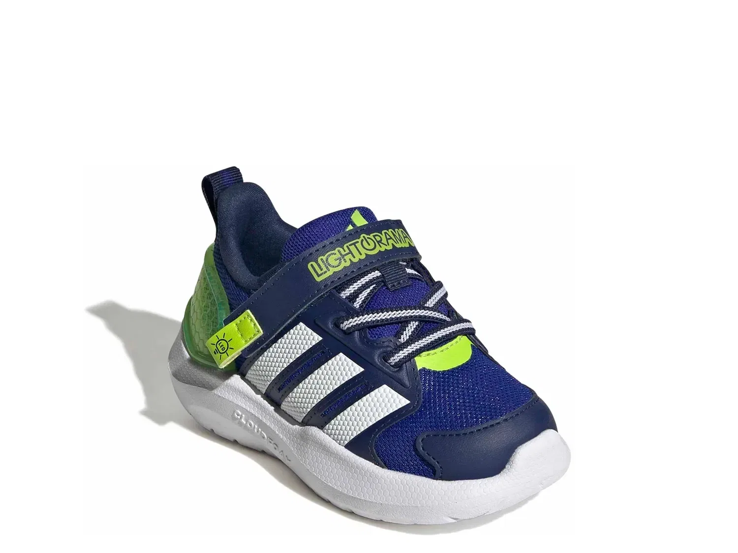 Кроссовки со светящейся пяткой Lightorama, adidas, темно-синий