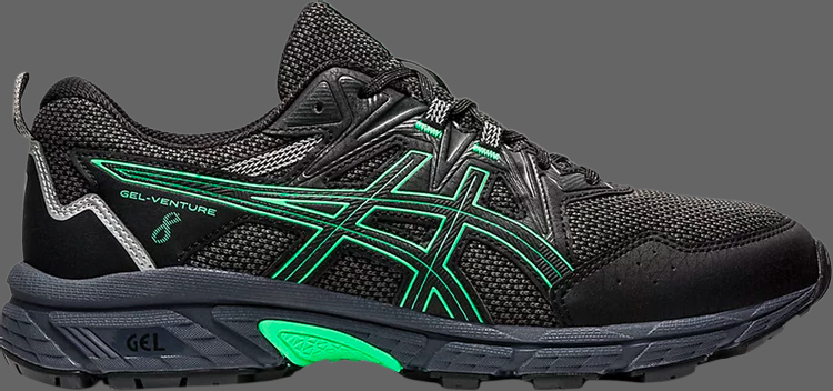 Кроссовки gel venture 8 'black new leaf' Asics, черный - фото