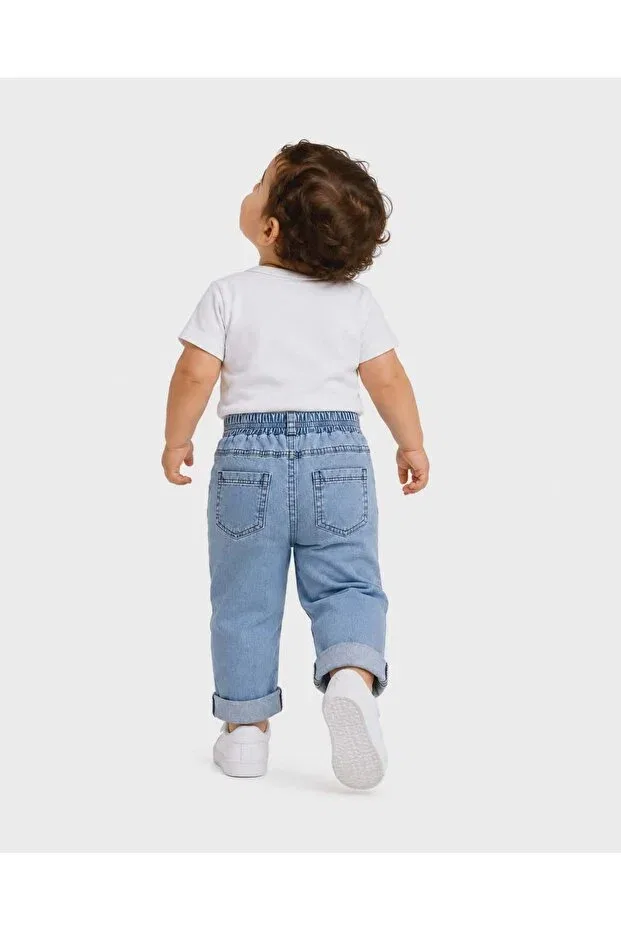 Детские для девочек джинсы прямого кроя Isyiz Outlet, Light Blue — фото 3