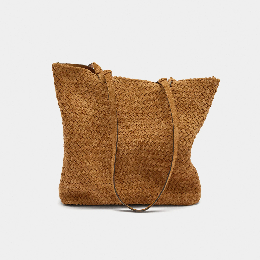 

Сумка Parfois Braided Leather Shopper, коричневый