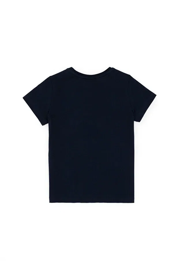 Детская футболка для мальчиков с коротким рукавом хлопковая U.S. Polo Assn., Navy Blue — фото 2