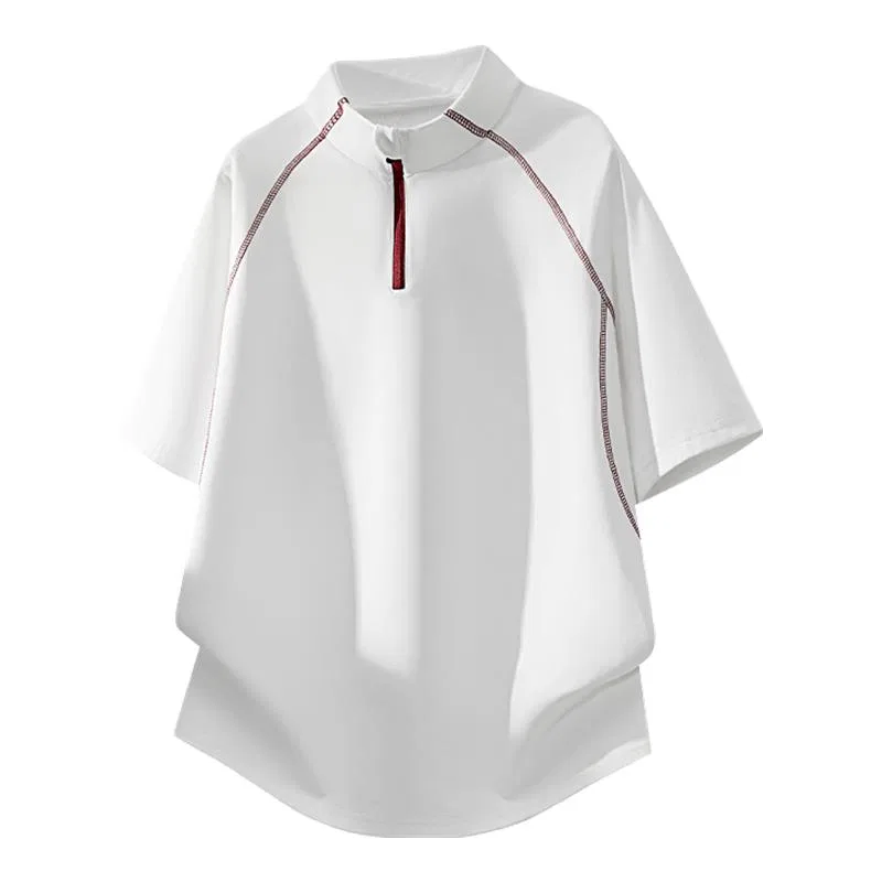 Детская футболка с воротником-стойкой Unisex Stand Collar Moderate Sugarfunk, Upgraded Moon White