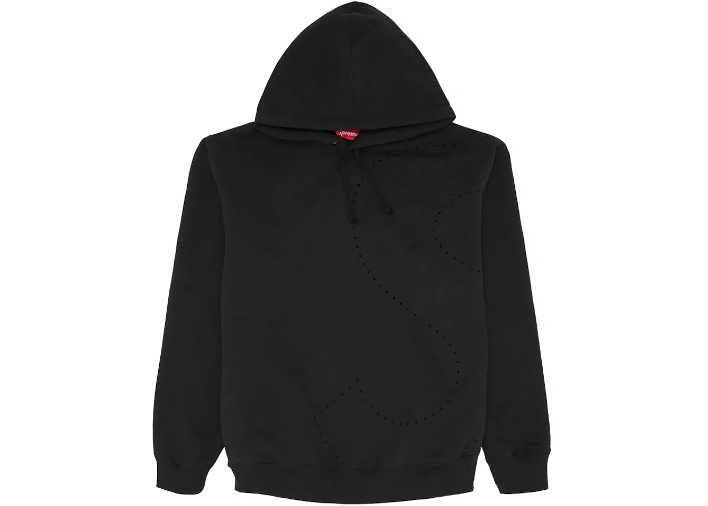 Мужская худи с принтом Supreme Hooded Sweatshirt, Black